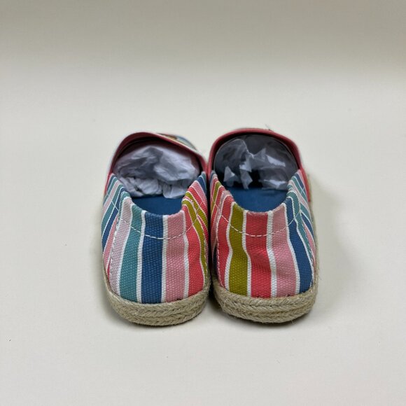NEW Coach Striped Colorful Canvas Espadrilles Shoes Sz 6 - Picture 2 of 6